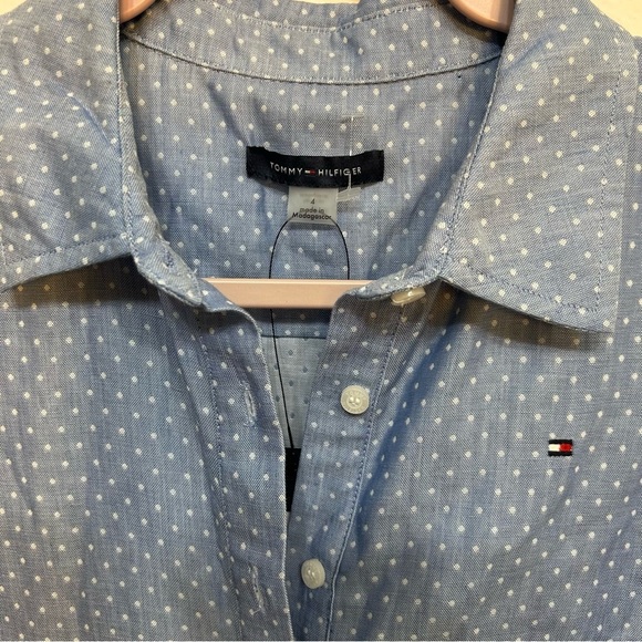 Tommy Hilfiger Light Blue Sleeveless Shirt Dress - Picture 13 of 13